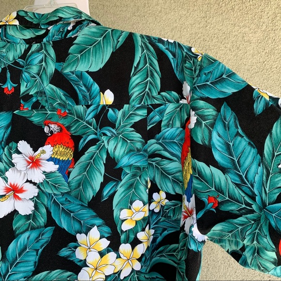 🌴 Hawaiian Aloha Cotton Shirt Parrots 🌴 - Picture 7 of 12